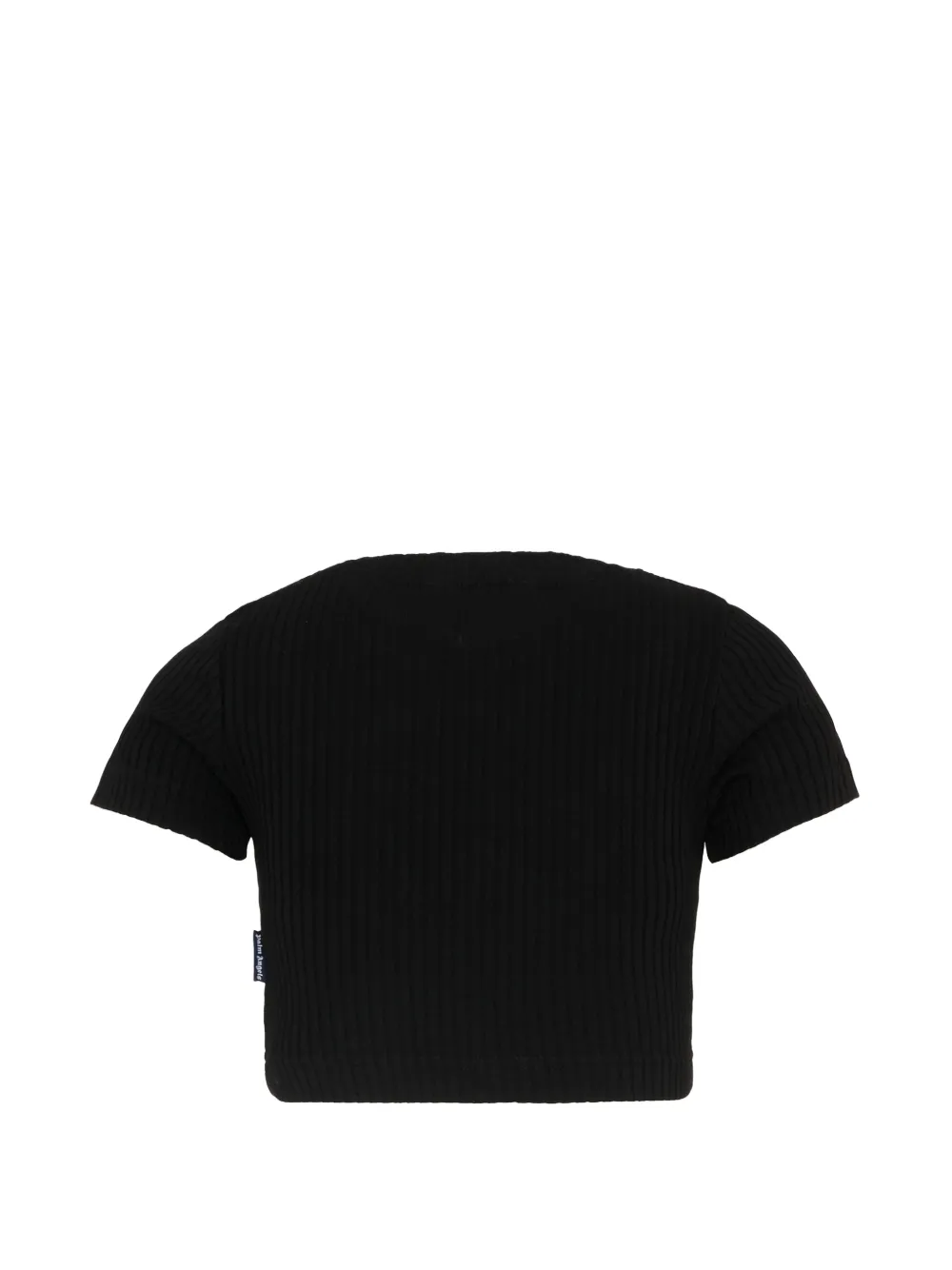 Palm Angels Kids Geribbeld T-shirt met korte mouwen Zwart