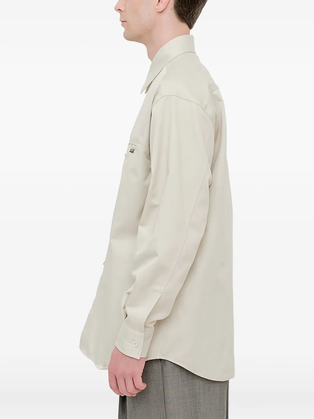 MM6 Maison Margiela cotton twill shirt Beige