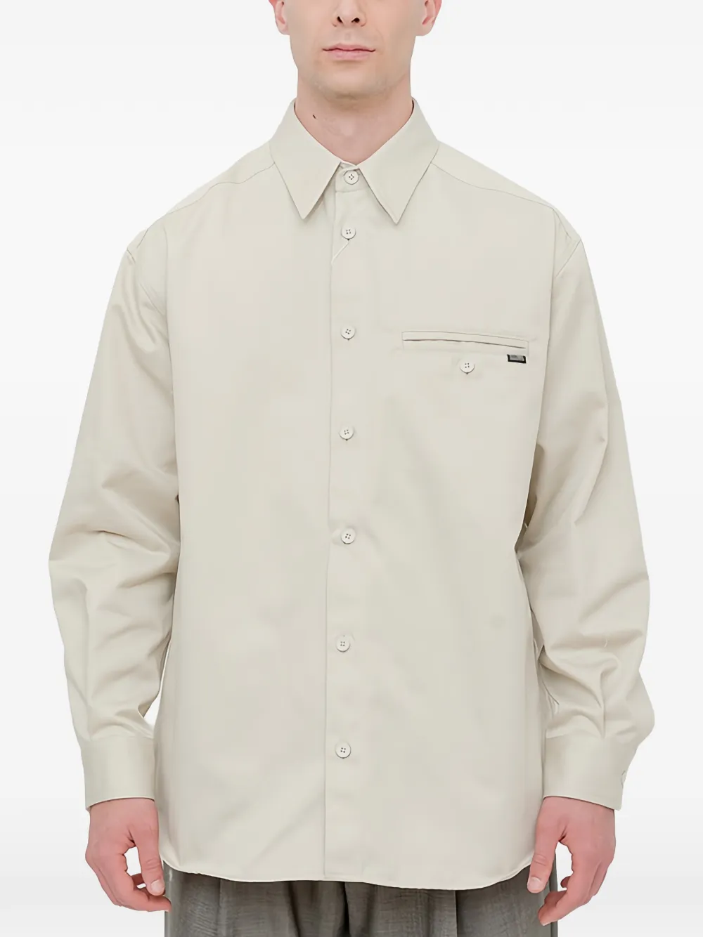 MM6 Maison Margiela pocket long-sleeve shirt - Toni neutri