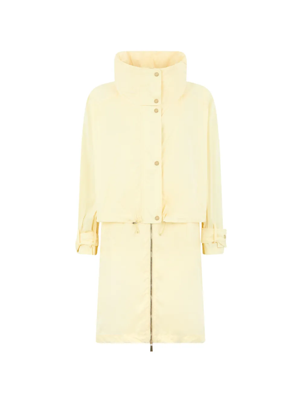 Moorer high-collar zip-up coat - Giallo