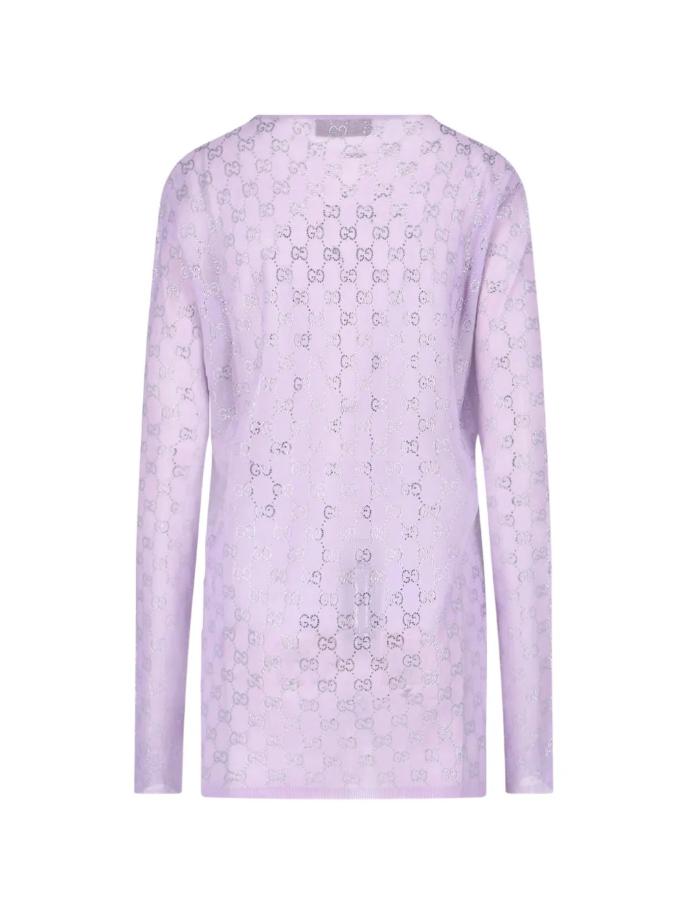  Gucci Gg-embellished Silk Jumper - Purple 