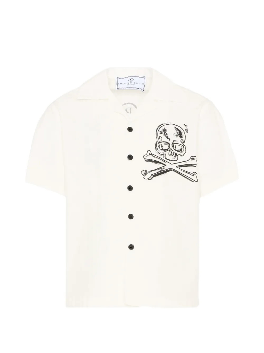 Philipp Plein Junior short-sleeves skull shirt - Nude
