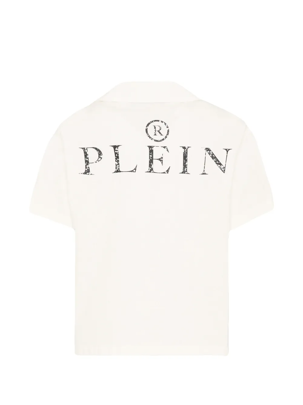 Philipp Plein Junior Shirt met doodskopprint en korte mouwen Beige