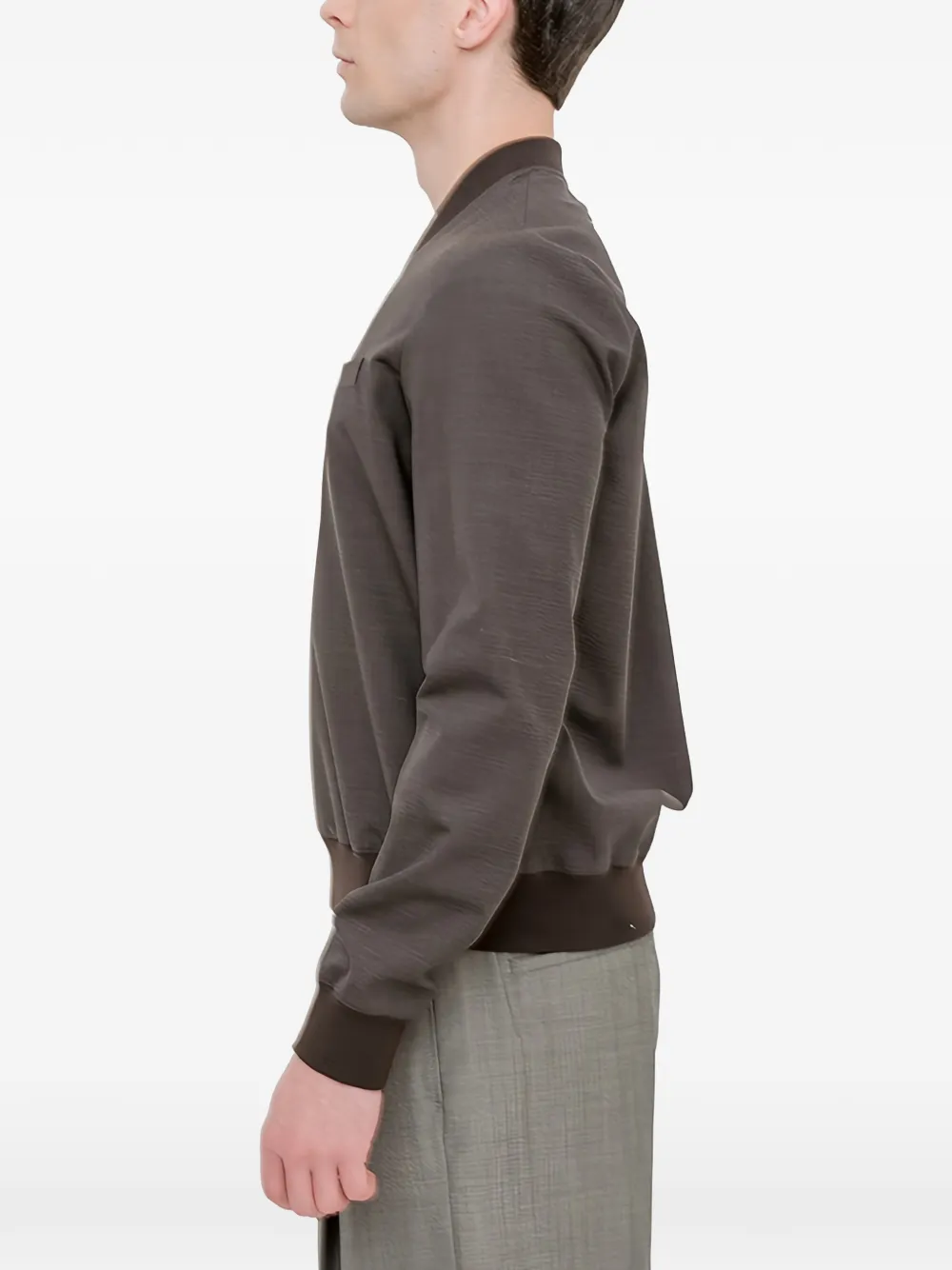 MM6 Maison Margiela T-shirt met V-hals Bruin