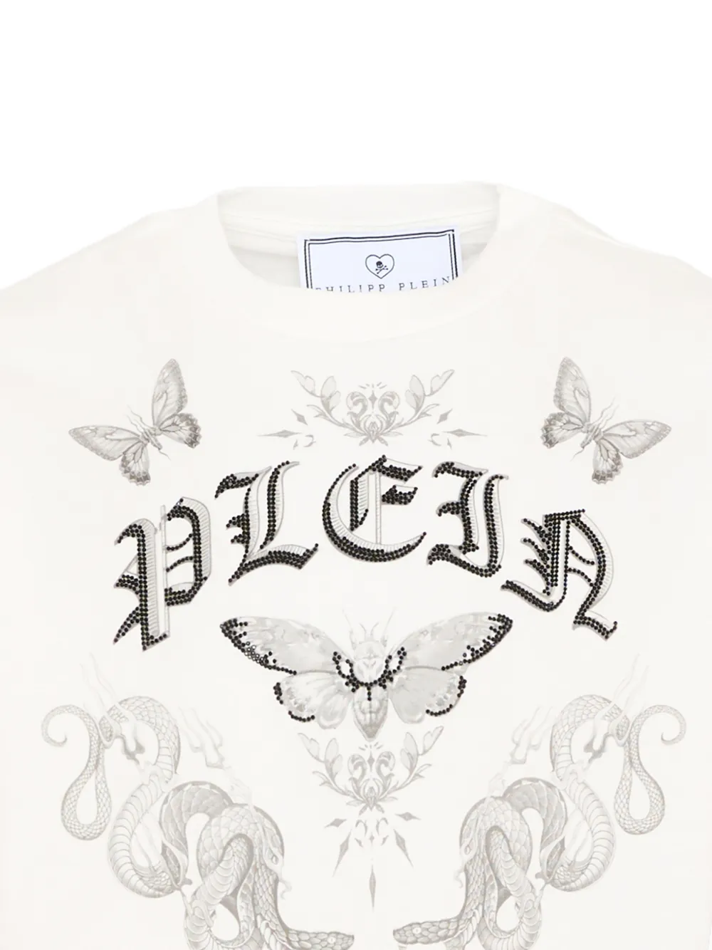 Philipp Plein Junior T-shirt met print Beige