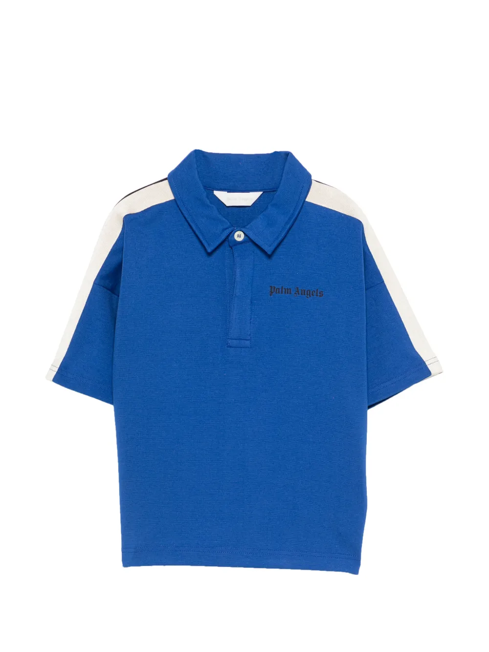 Palm Angels Kids logo stripe polo shirt - Blu