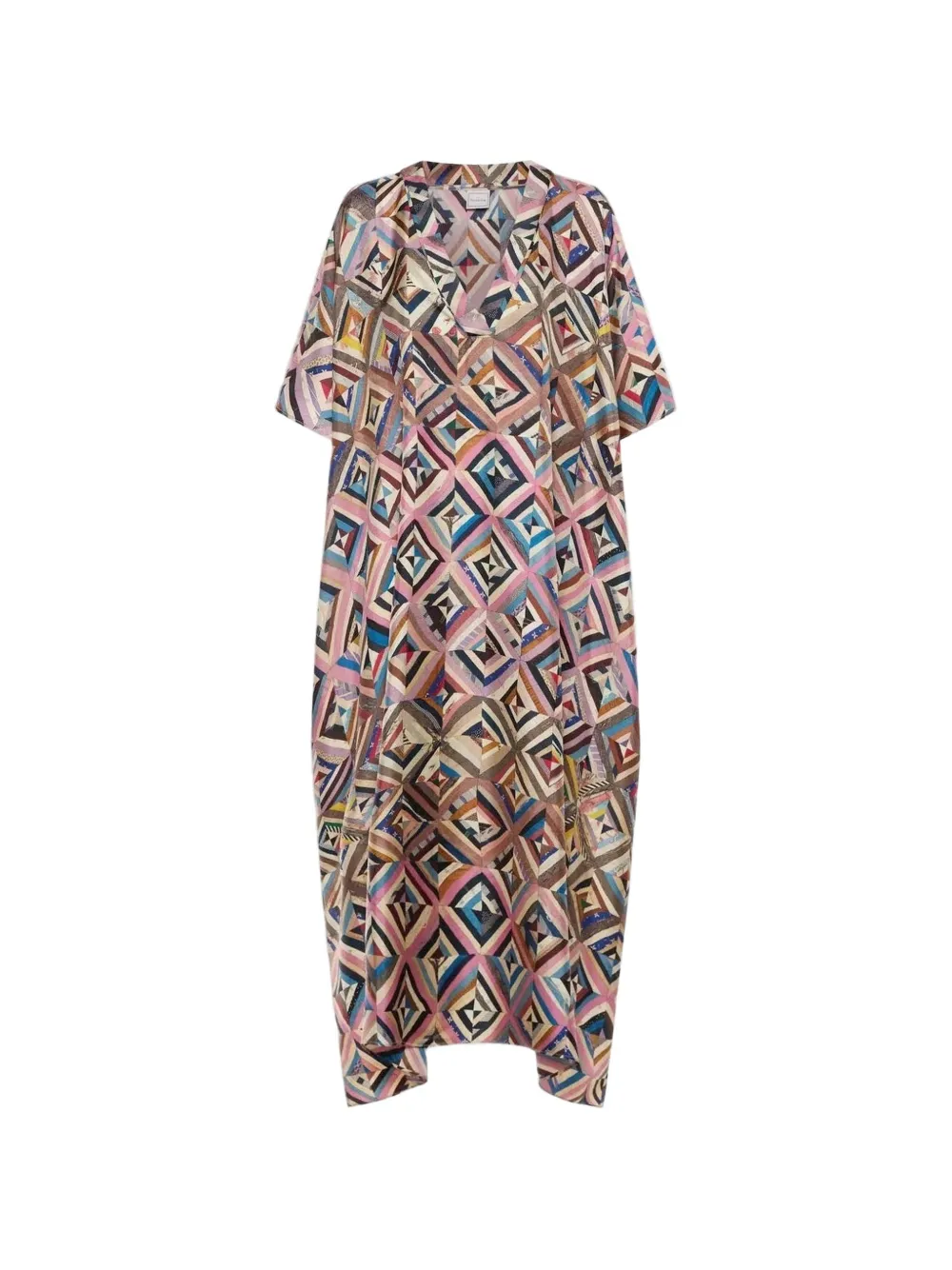 Pierre-Louis Mascia Abito midi con motivo geometrico - Rosa