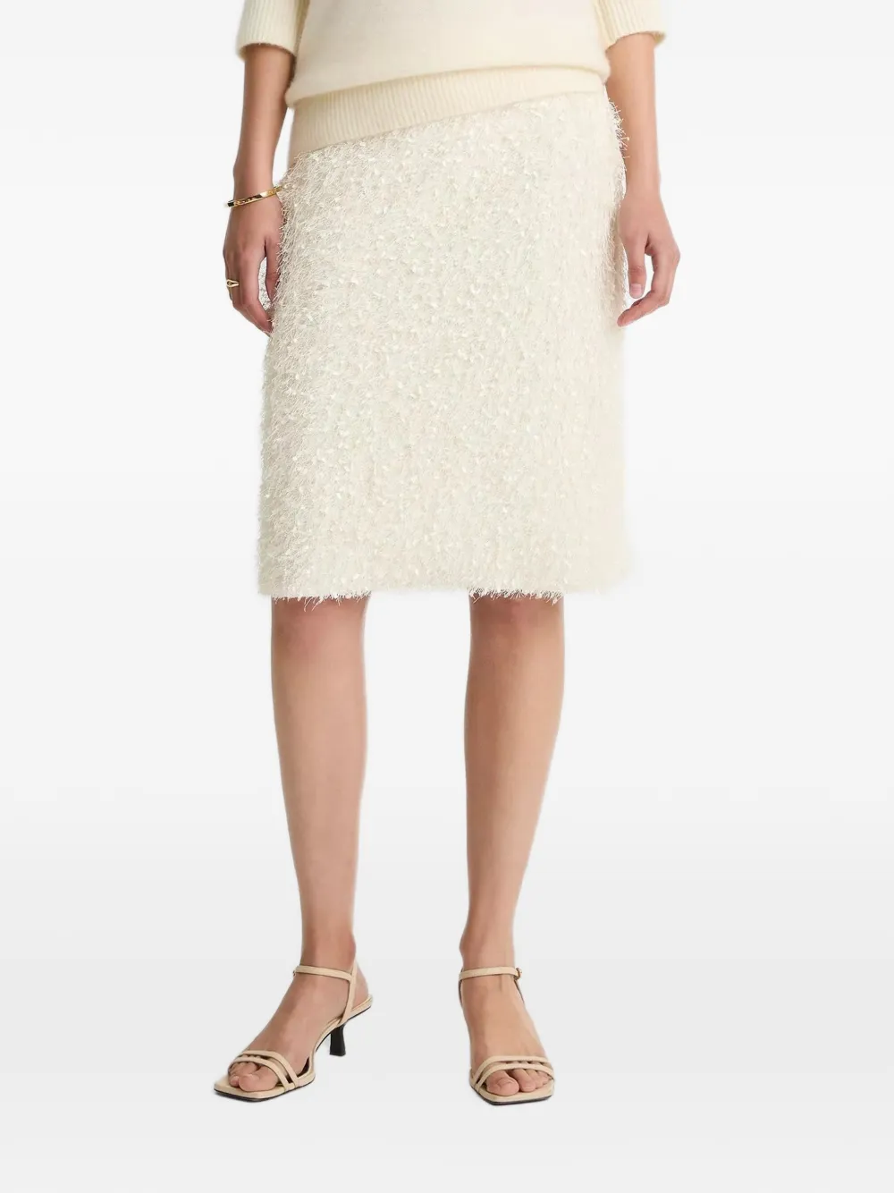 Vince sequin-embellishment midi skirt - Toni neutri