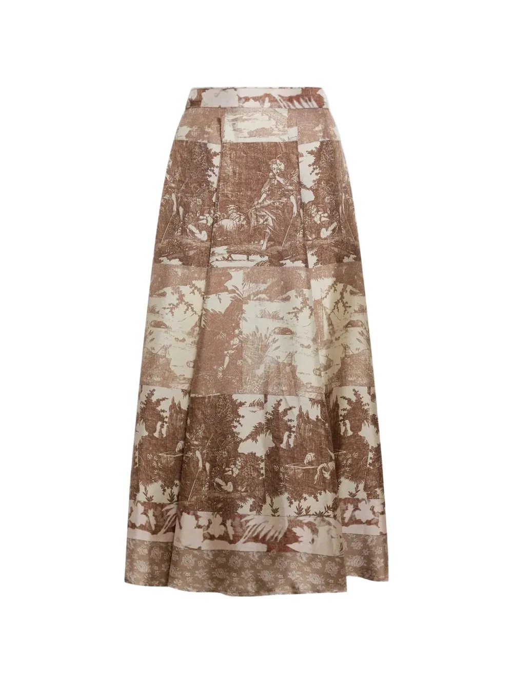 Pierre-Louis Mascia Aloe A-line midi skirt - Marrone
