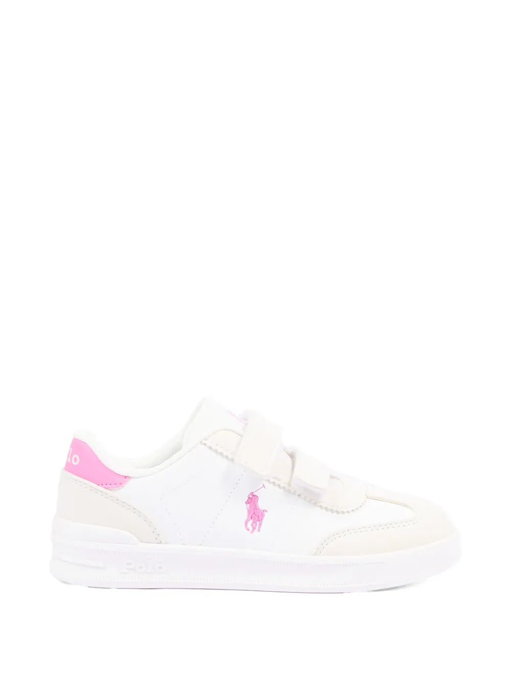 POLO RALPH LAUREN KIDS Sneakers met twee bandjes en logo Wit