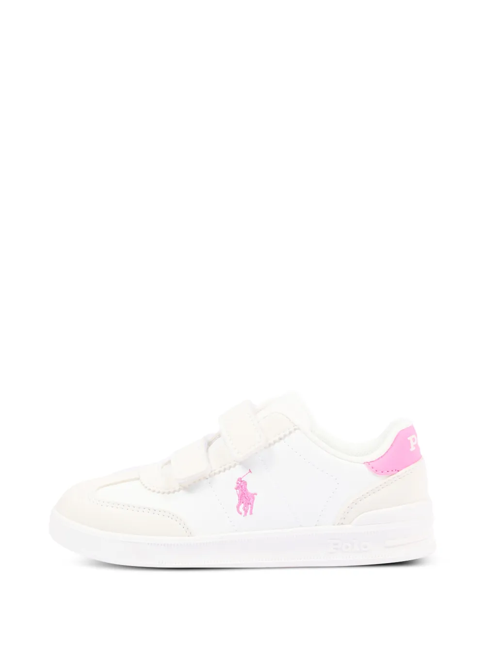 POLO RALPH LAUREN KIDS Sneakers met twee bandjes en logo Wit