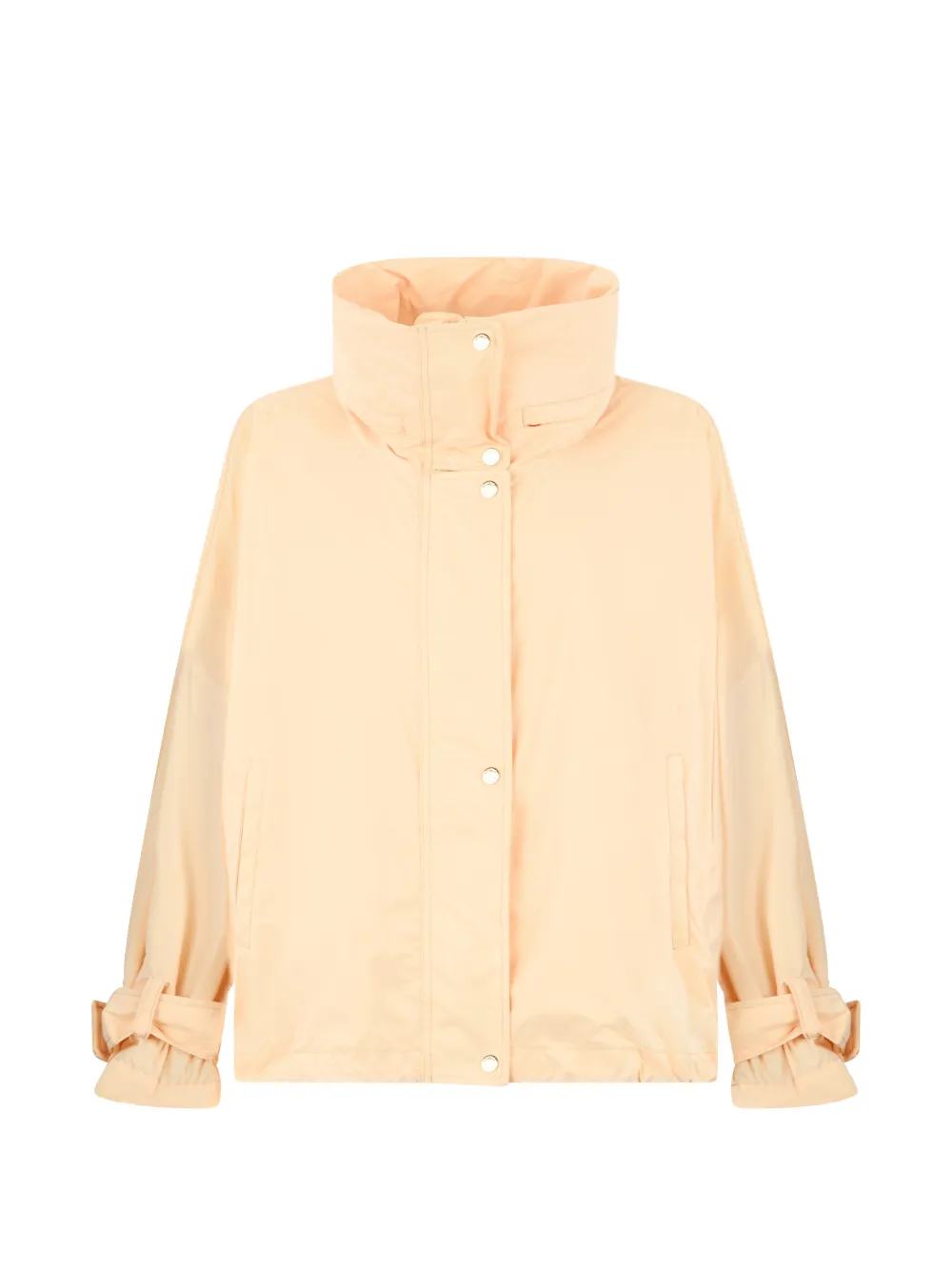 Moorer oversized high-neck jacket - Toni neutri