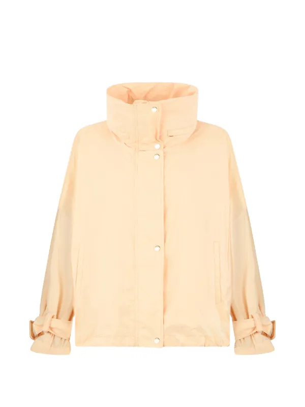 Moorer Oversized High-neck Jacket in Neutrals