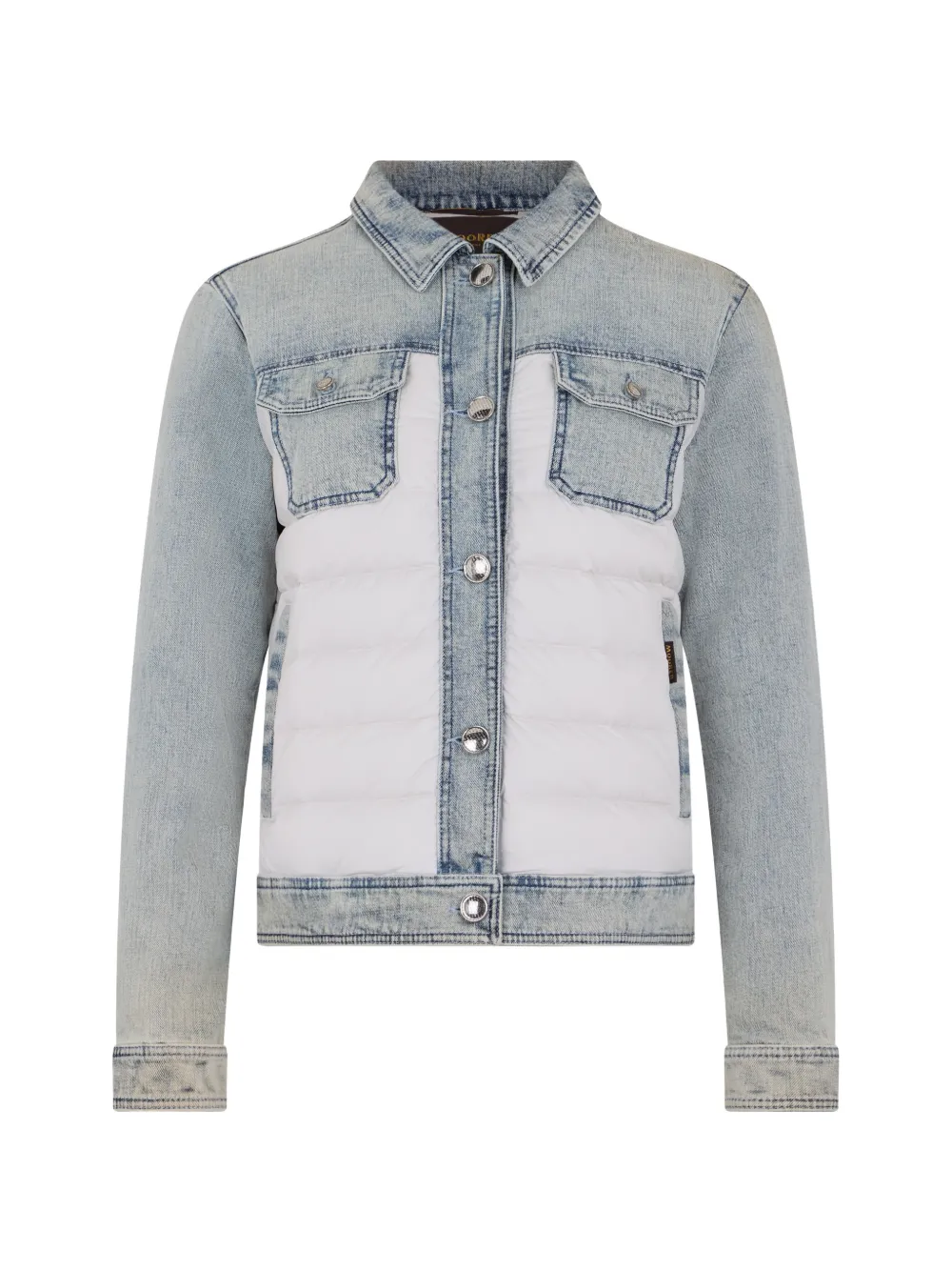 Moorer panelled denim jacket – Blue