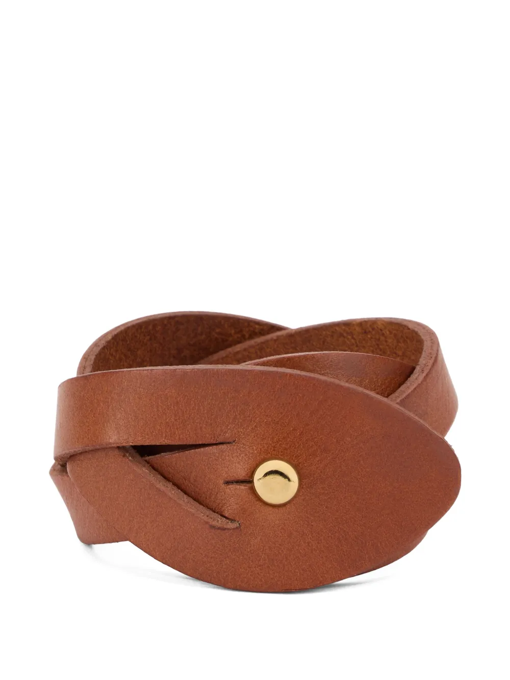 Fabiana Filippi braided leather bracelet - Marrone