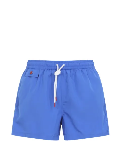 Kiton logo-embroidered swim shorts