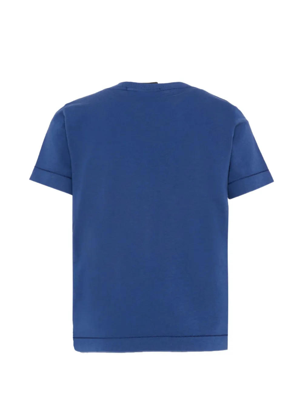 Stone Island Junior T-shirt met patch en korte mouwen Blauw