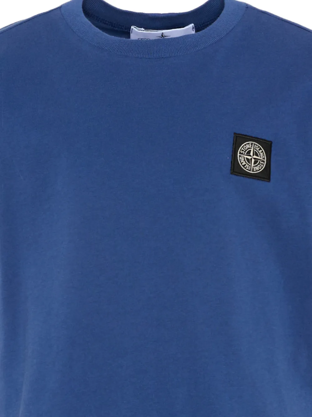 Stone Island Junior T-shirt met patch en korte mouwen Blauw