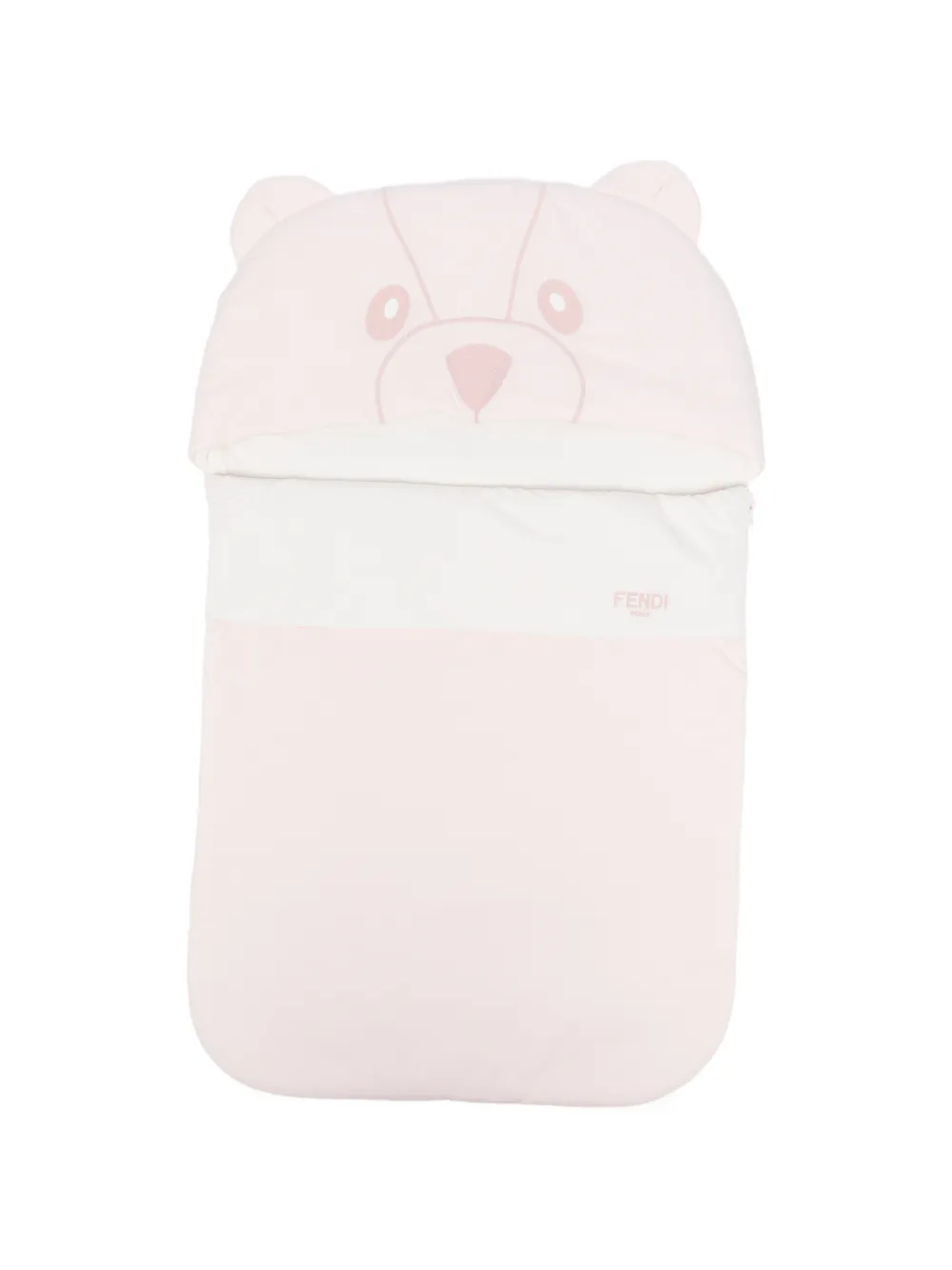 Fendi Kids bear-motif sleeping bag - Rosa