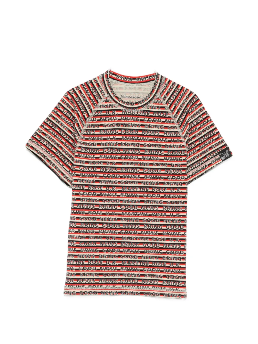 Martine Rose raglan-sleeve Shrunken T-shirt | Red | FARFETCH ZA