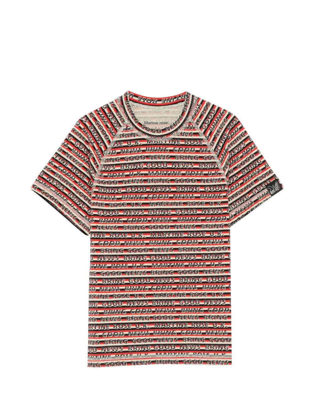 Martine Rose raglan-sleeve shrunken T-shirt - Rot