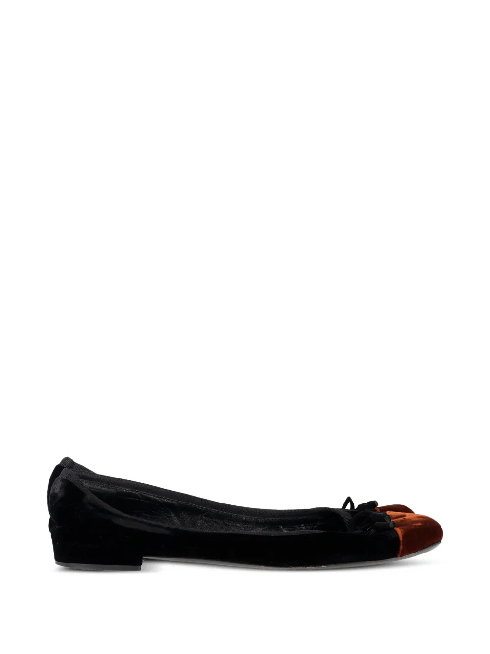 Prada Pre-Owned bow-detail cap-toe ballet flats - Schwarz
