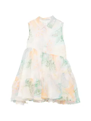 Fendi Kids モノグラム ノースリーブ ワンピース | ホワイト | FARFETCH JP