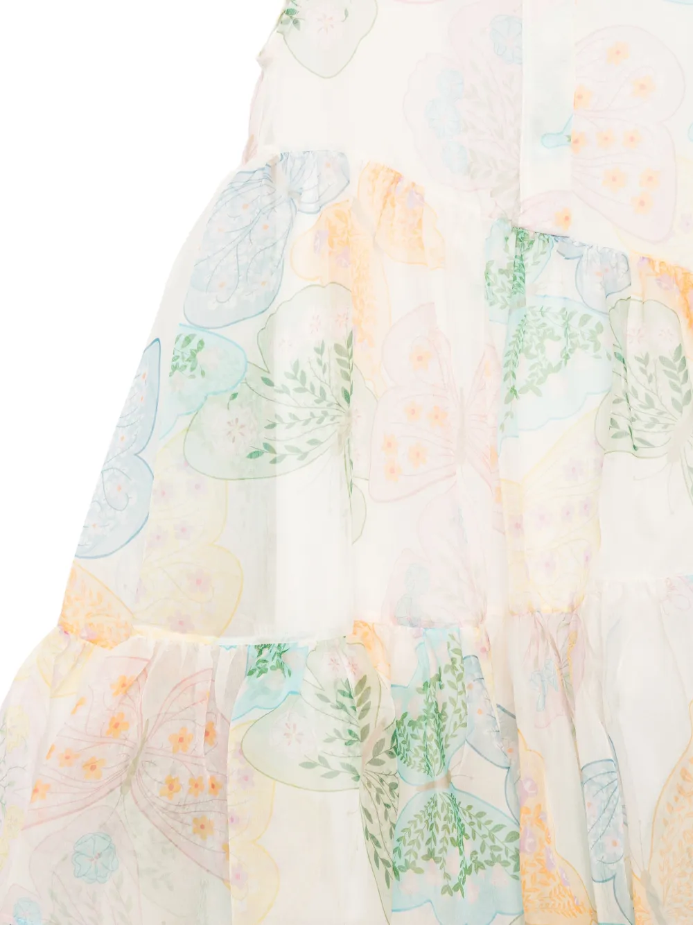 Fendi Kids Gelaagde jurk met vlinderprint Wit