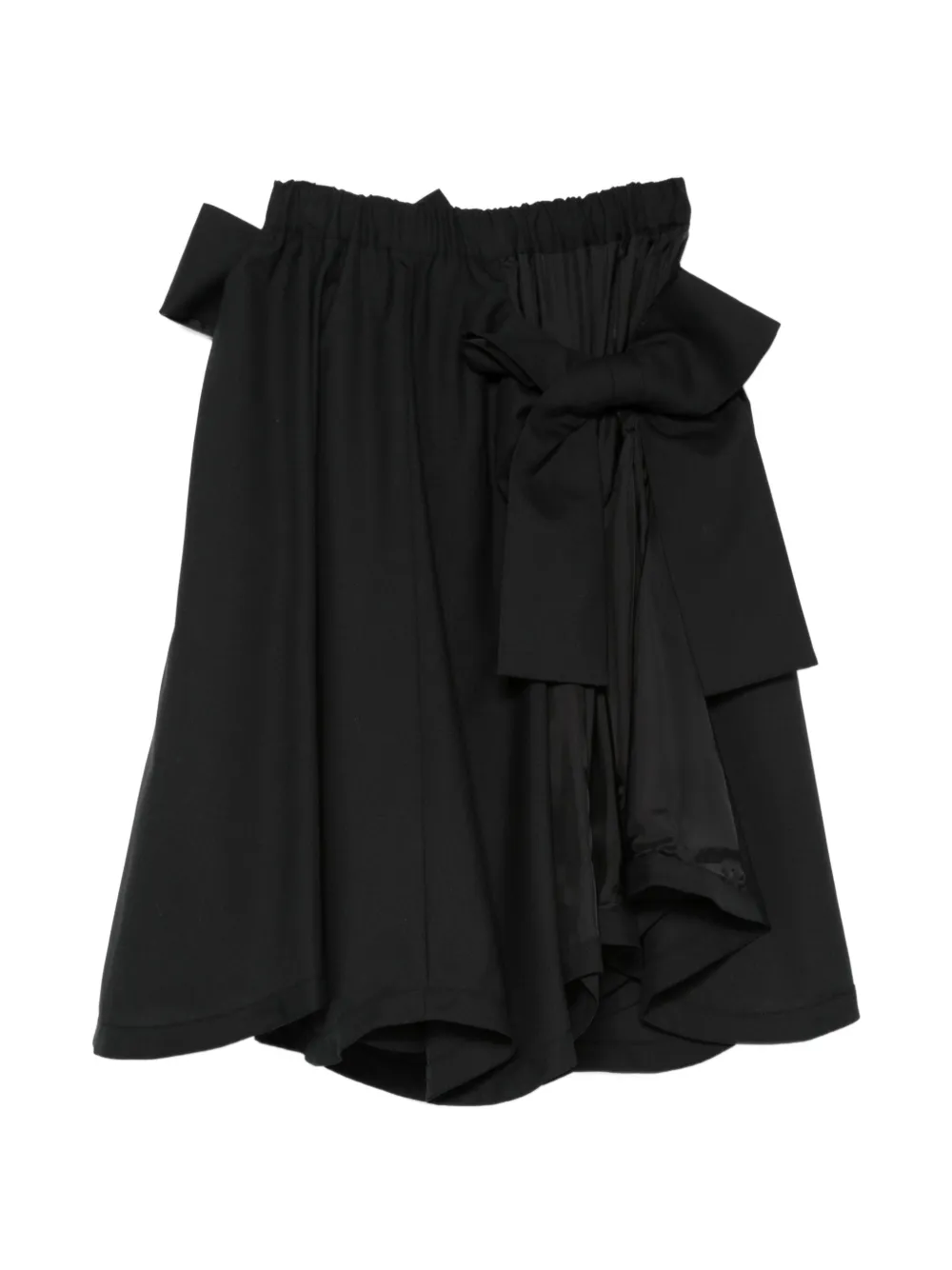 Noir Kei Ninomiya Gesmockte rok met strikdetail Zwart