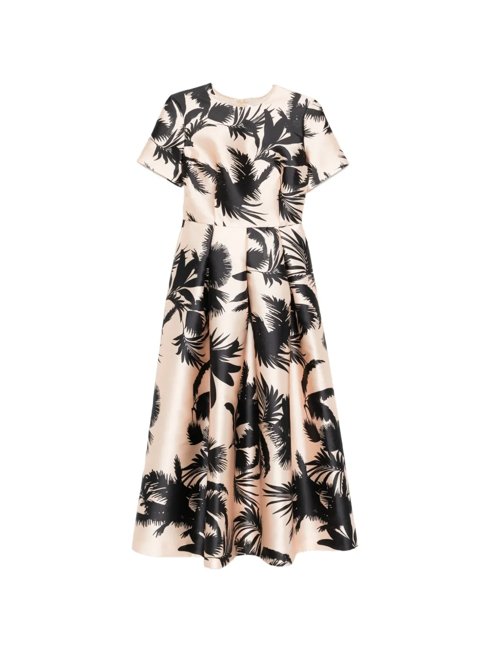 Lunatica Milano palm leaf-print midi dress - Toni neutri