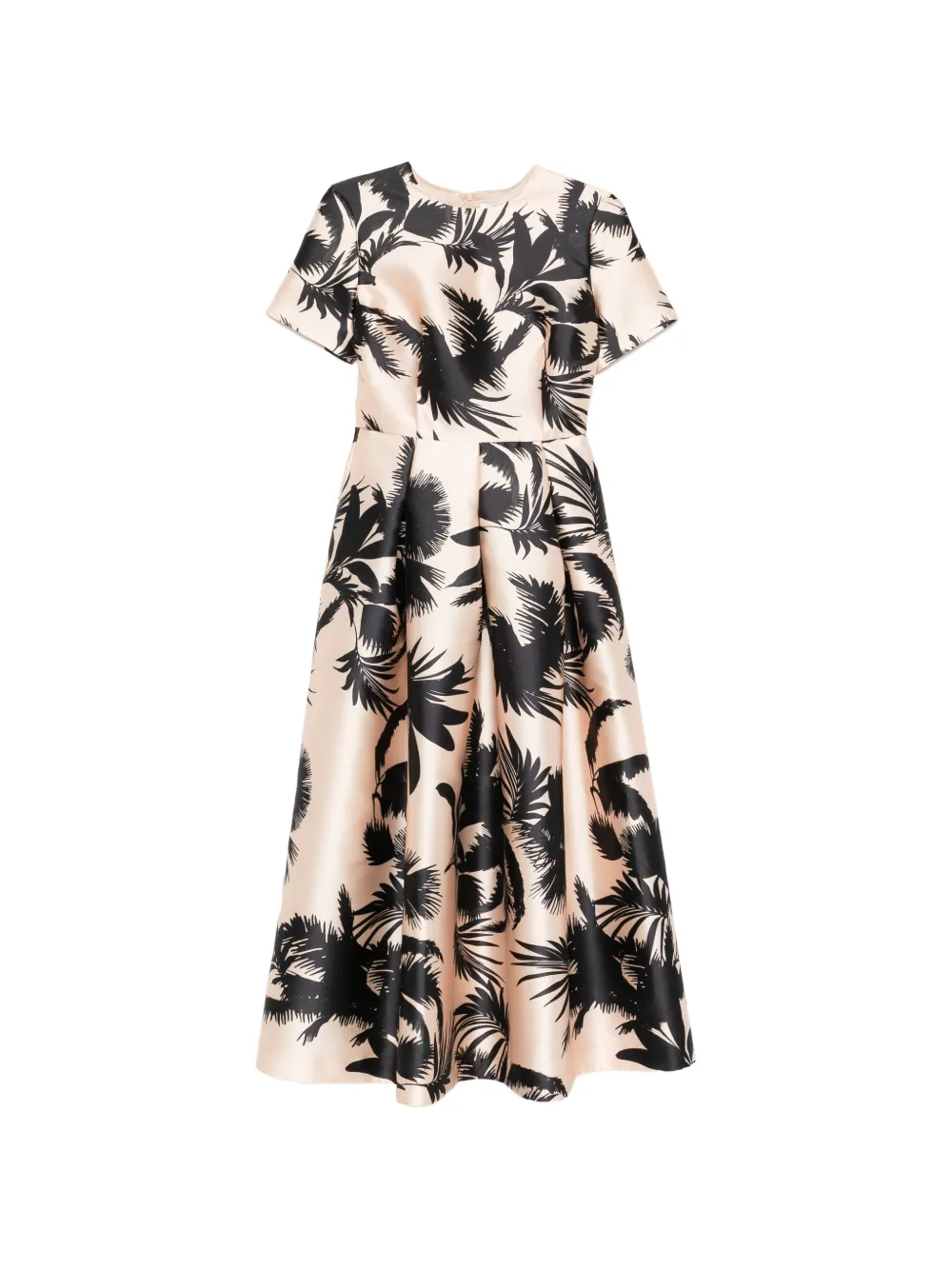 Lunatica Milano palm leaf-print midi dress - Toni neutri