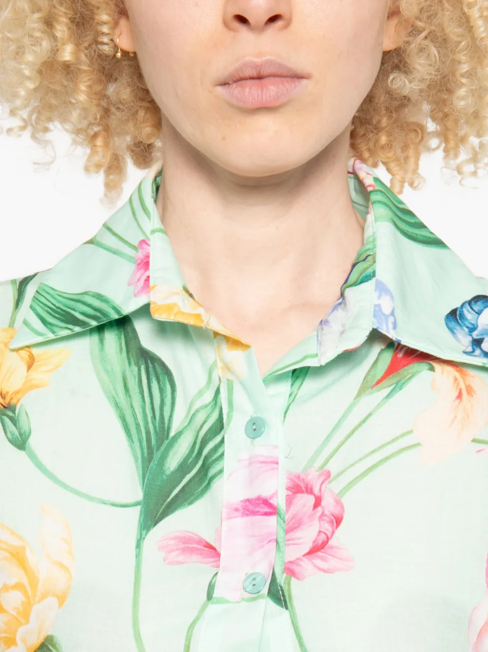 LAVI COUTURE Maxi-jurk met bloemenprint Groen