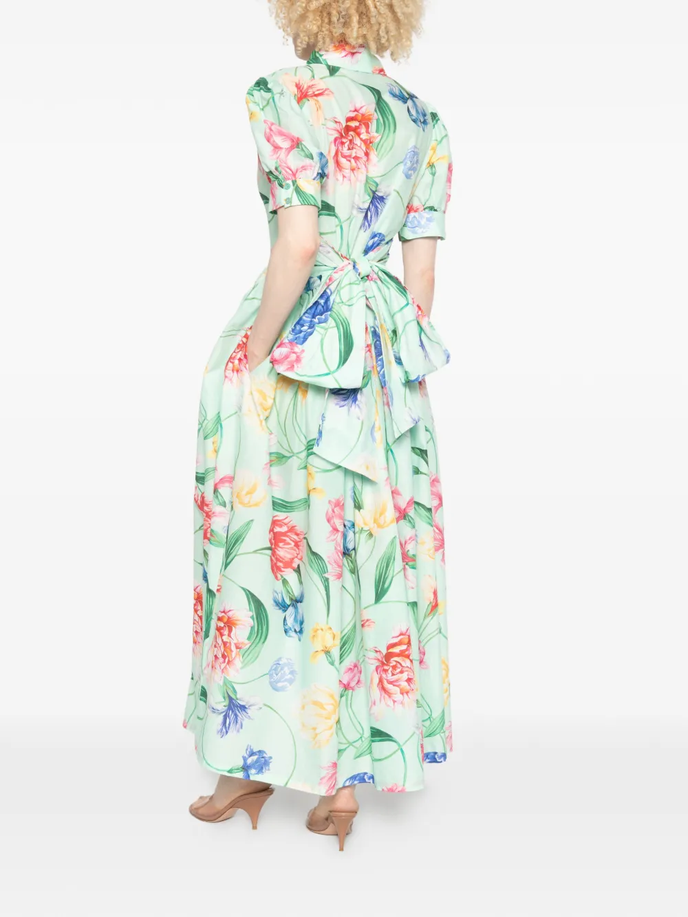 LAVI COUTURE Maxi-jurk met bloemenprint Groen