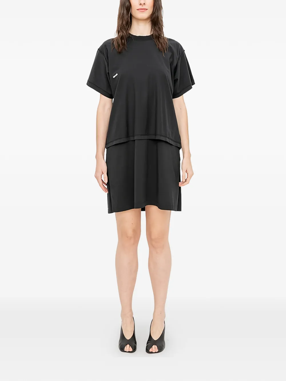 FAÇON JACMIN Ria layered-effect mini dress - Nero