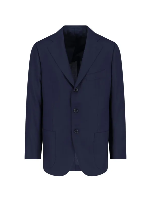 Cesare Attolini Blazer Monopetto Blu FARFETCH IT
