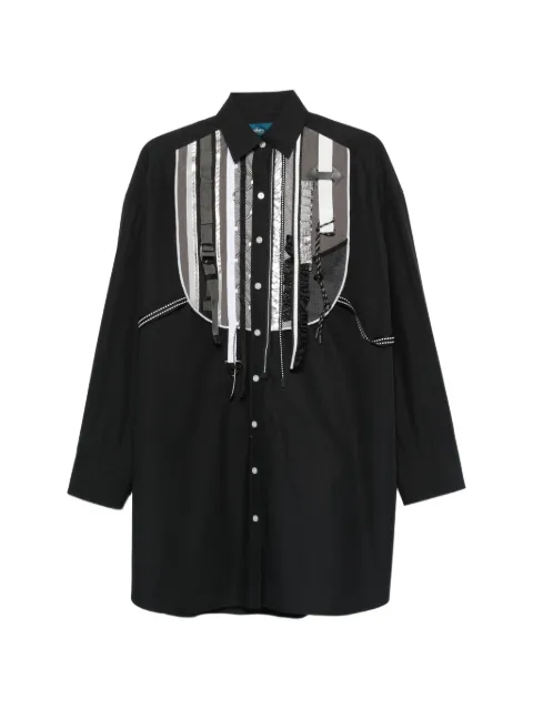 Kolor panelled long-sleeve shirt