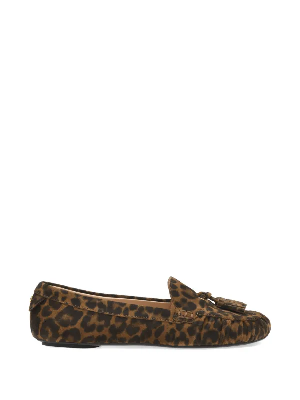 Gianvito Rossi Thèa Leopard-print Loafers in Brown