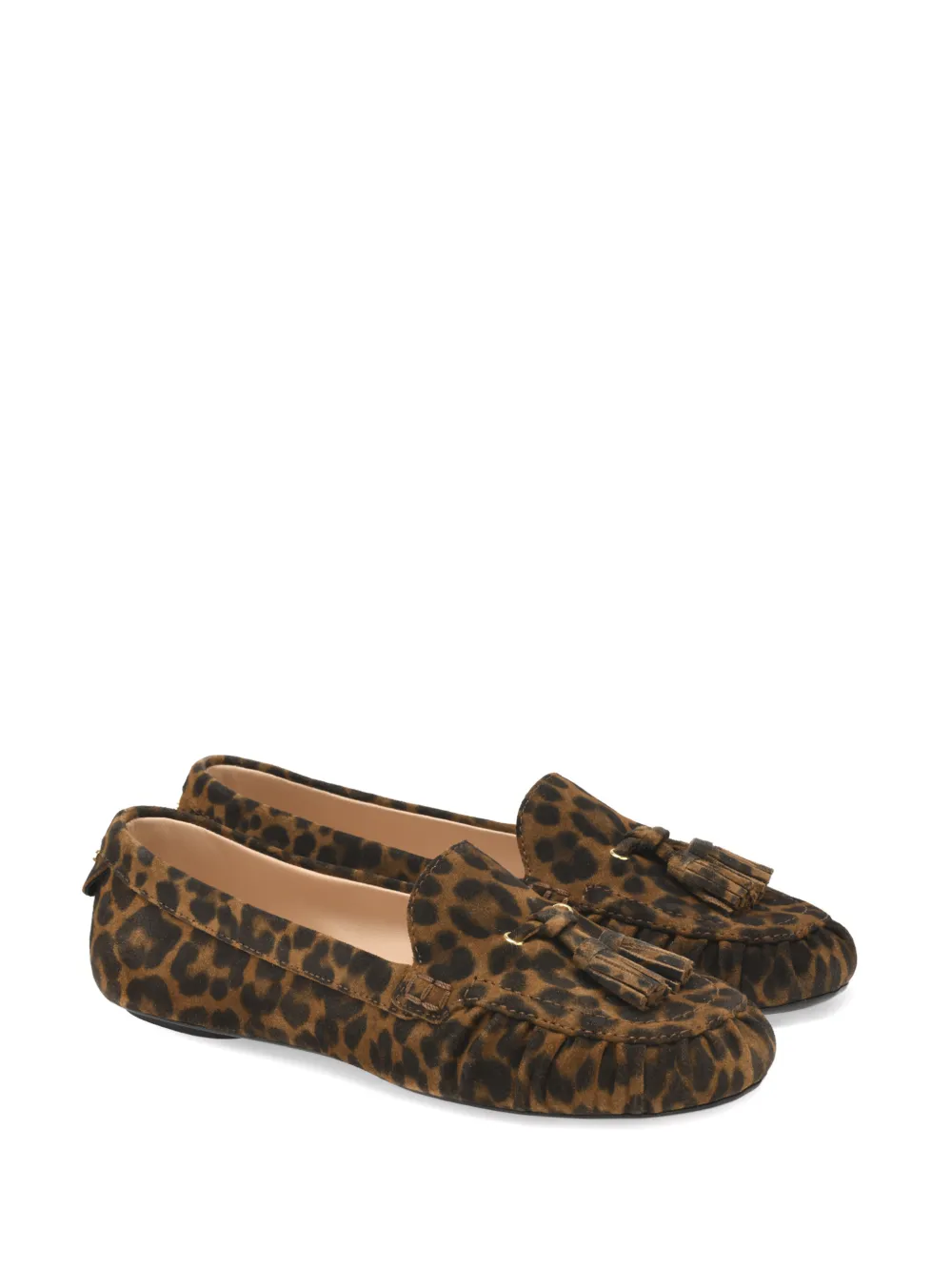 Gianvito Rossi THèA loafers met luipaardprint Bruin