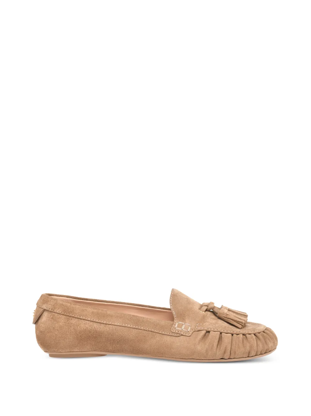Gianvito Rossi Mocassini THèA in pelle scamosciata con nappine - Marrone