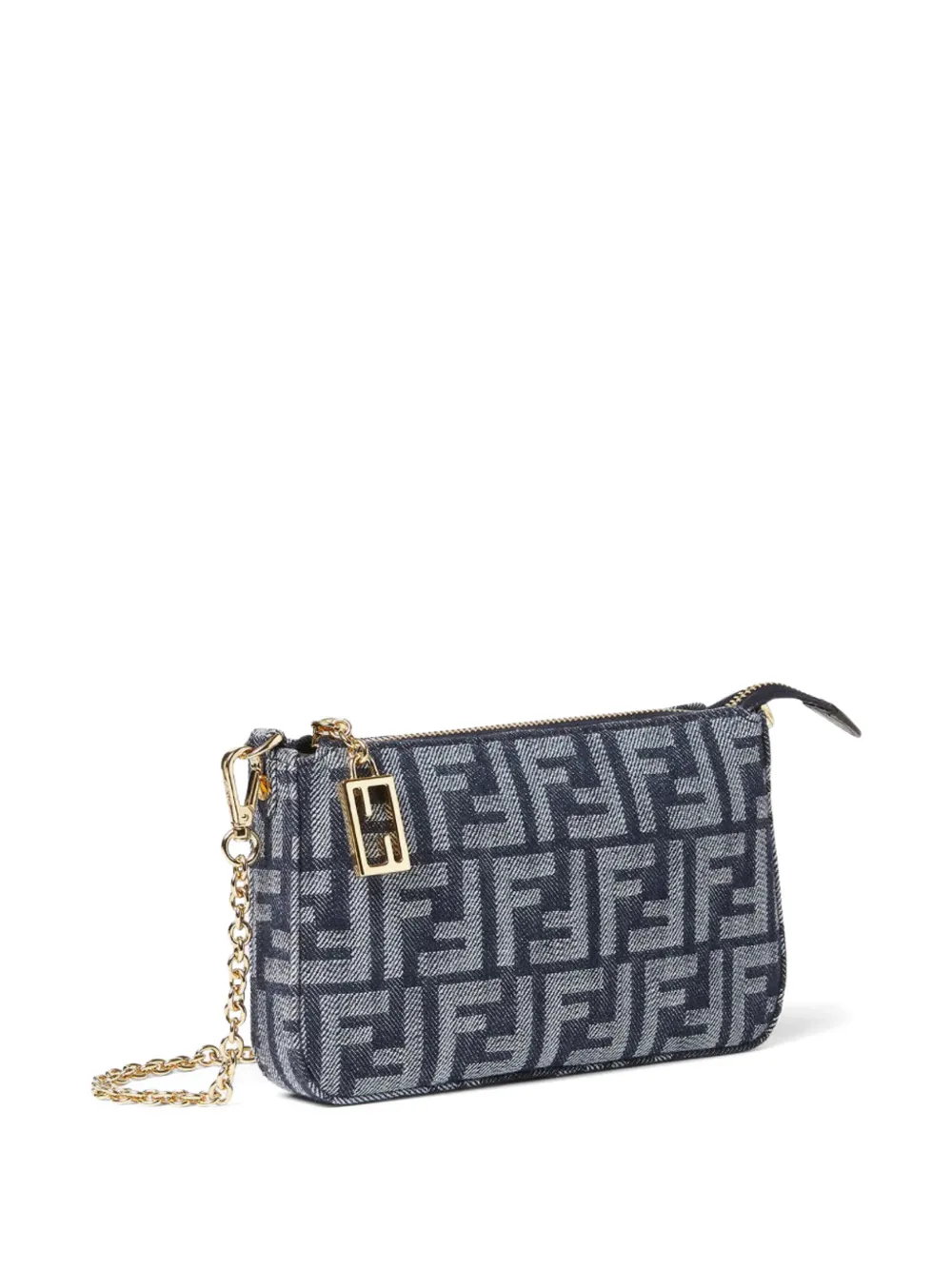  Fendi Monogram Chain Tote Bag - Blue 