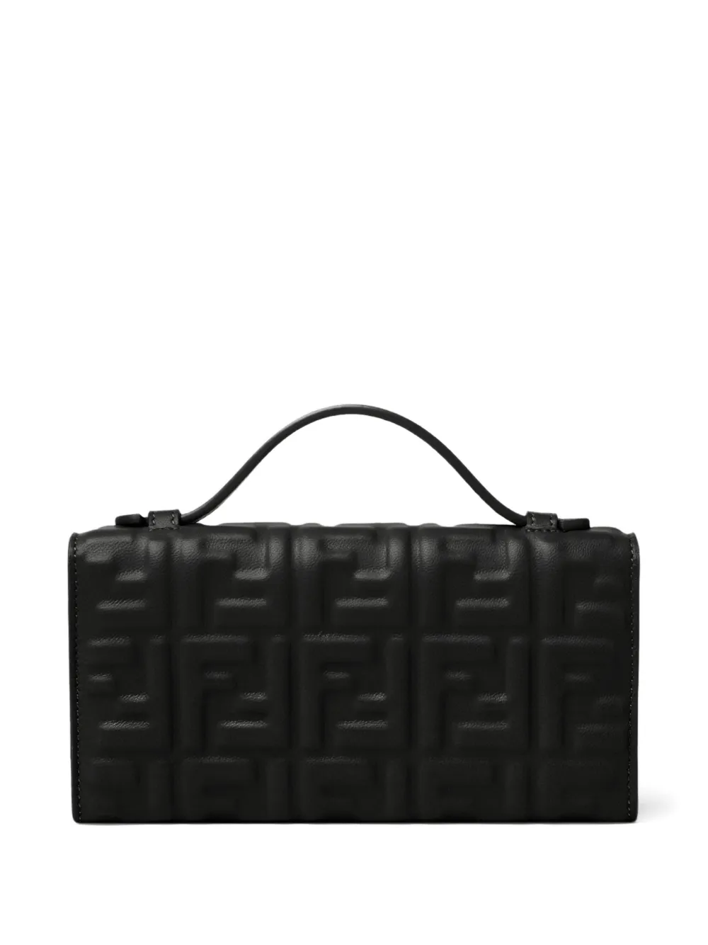  Fendi Embossed Handle Wallet - Black 