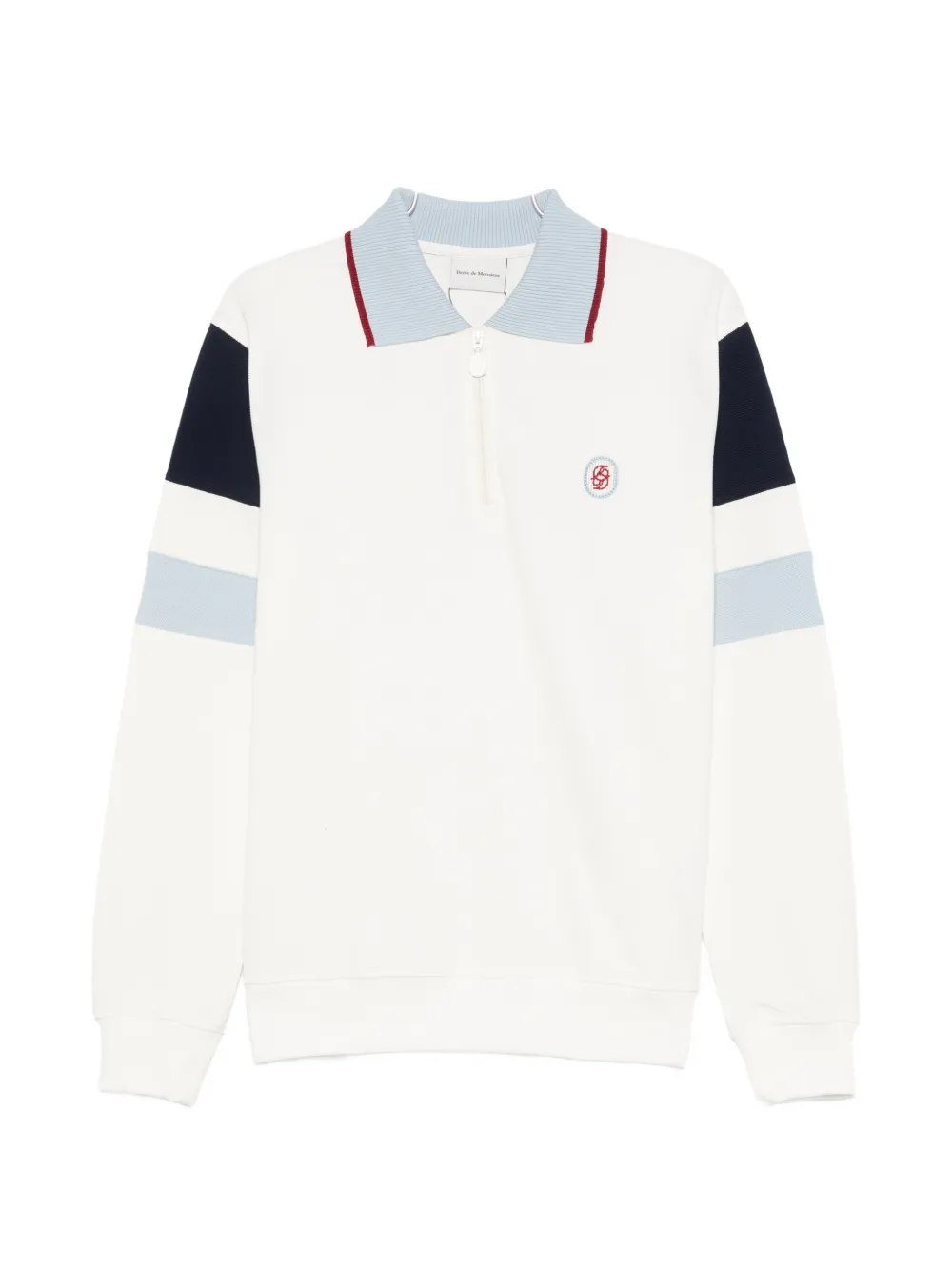 Drôle De Monsieur long-sleeves polo shirt - Bianco