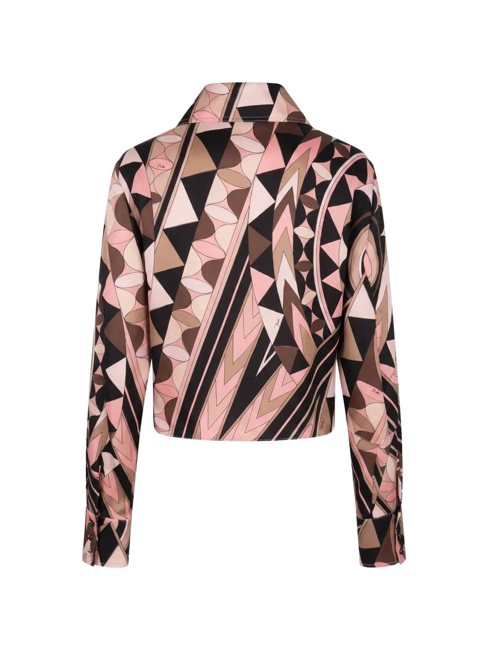  Pucci Geometric-print Silk Shirt - Pink 