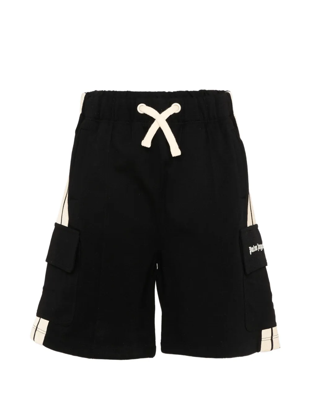 Palm Angels Kids stripe-detail pocket shorts - Black