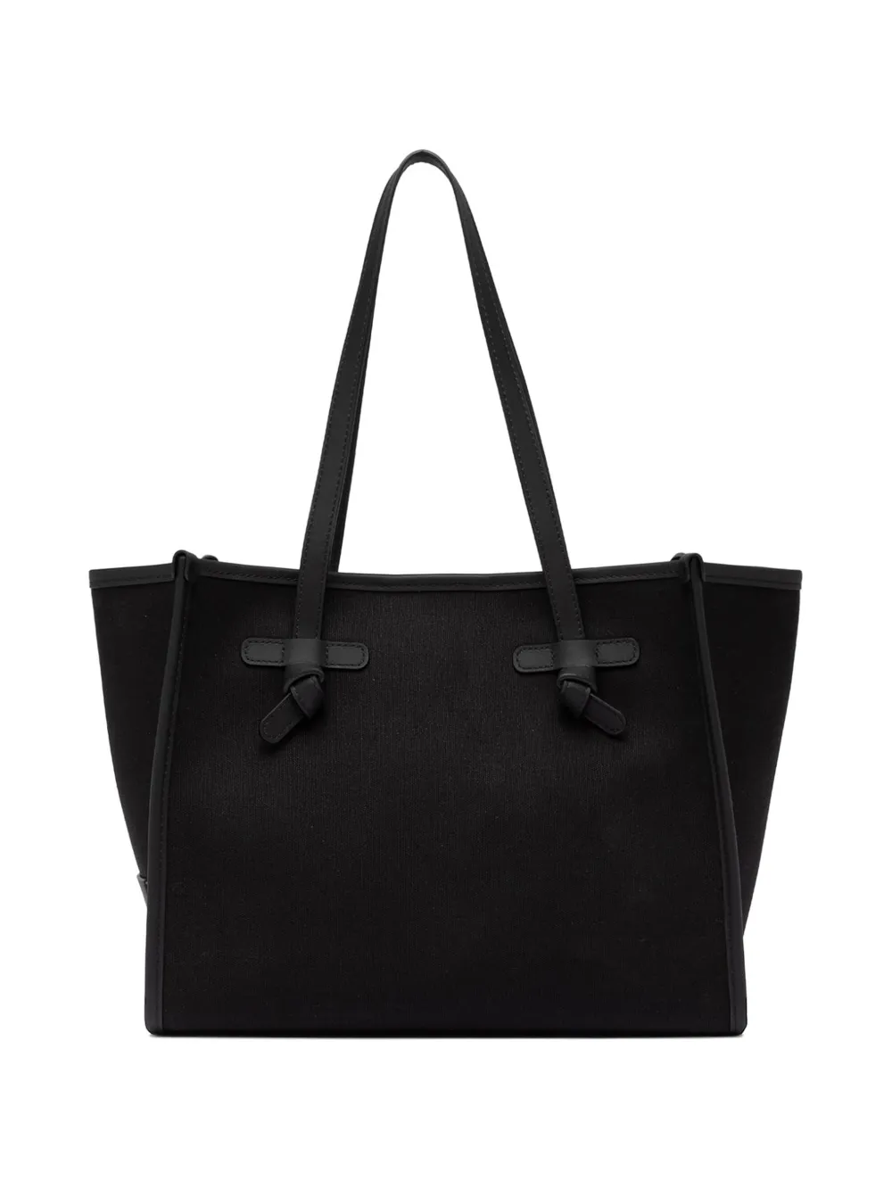 GIANNI CHIARINI Marcella leather trim shopping tote - Nero
