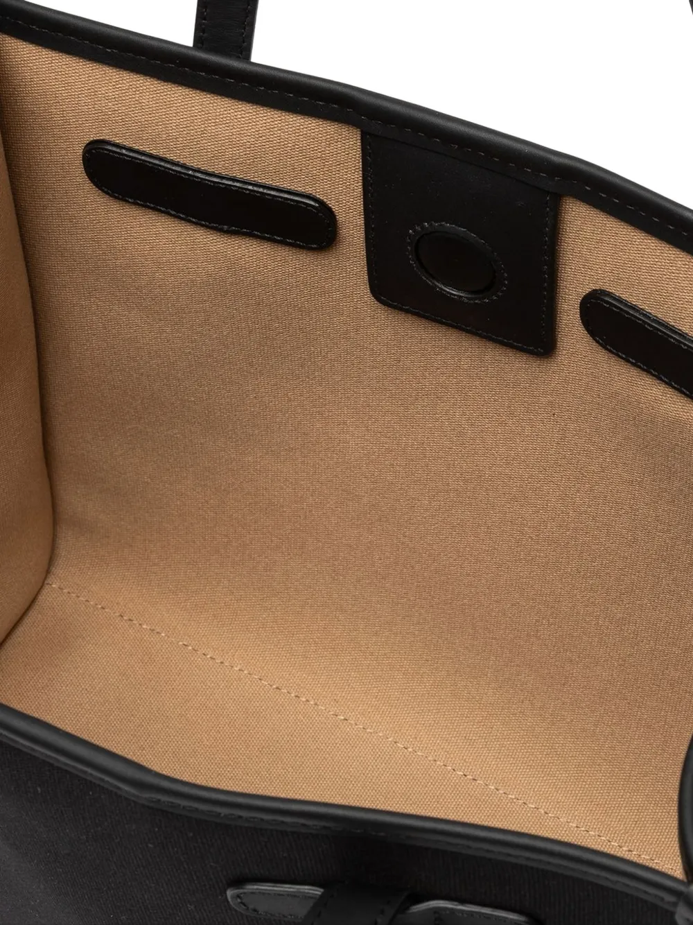 GIANNI CHIARINI Marcella shopper met leren afwerking Zwart