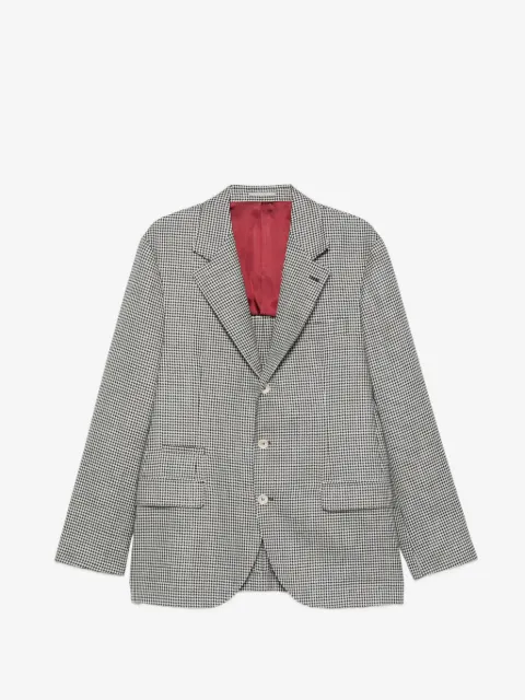 Brunello Cucinelli blazer con motivo pied de poule