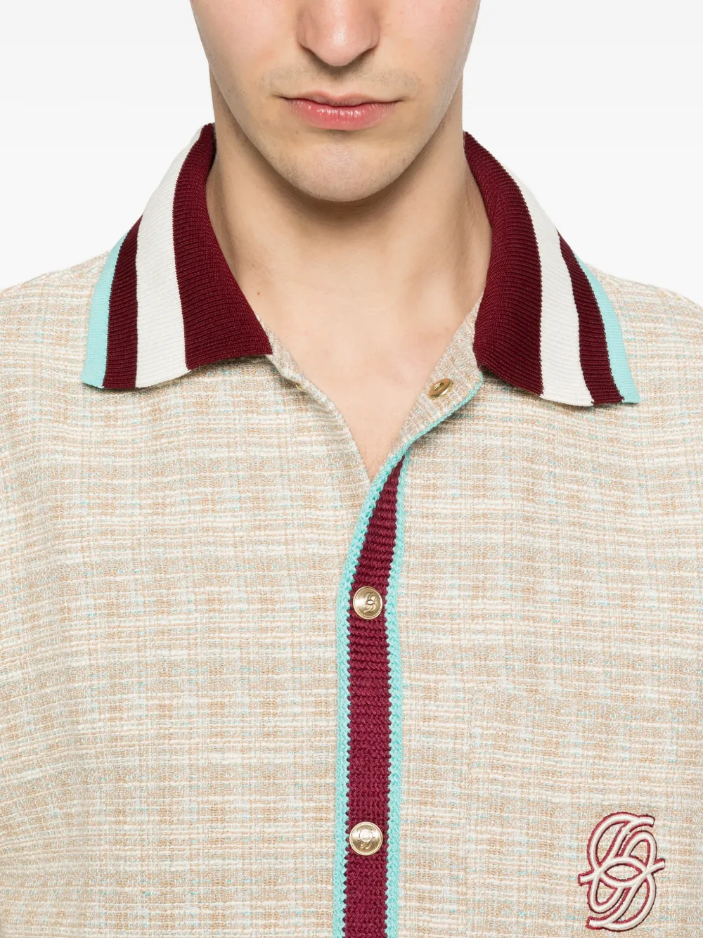 Drôle De Monsieur Tweed overhemd Beige