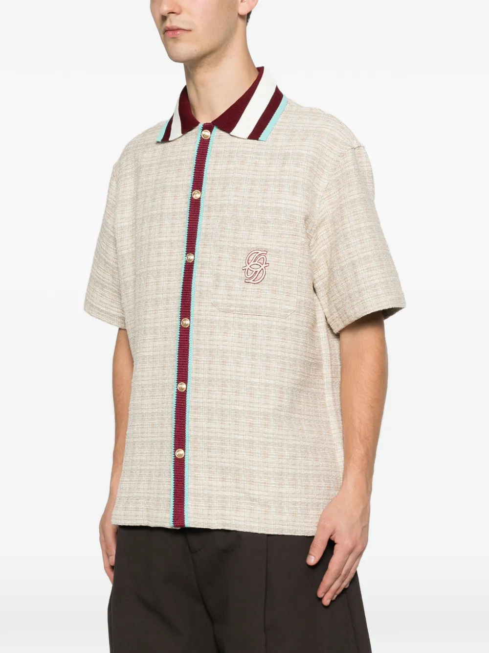 Drôle De Monsieur Tweed overhemd Beige
