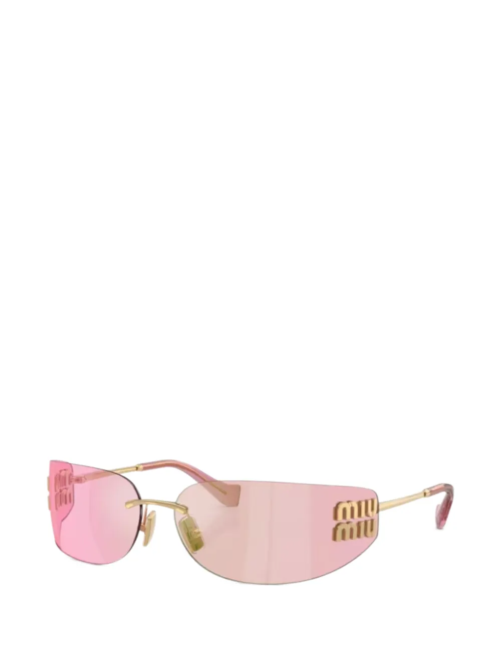 Miu Miu Eyewear ロゴ サングラス | ピンク | FARFETCH JP